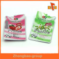 OEM lamimated material printed plastic custom shaped pouch with straw for liquid drink